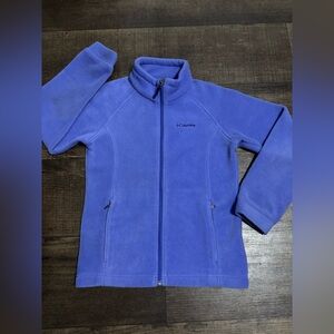 COLUMBIA Fleece Jacket Youth M Size 10-12 Purple  Full Zip Pocketed